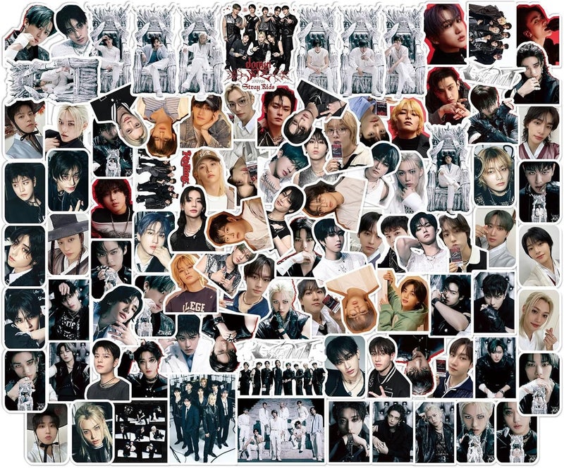 KPOPBP صندوق هدايا ألبوم عملاق، مجموعة 55 بطاقة صور، بطاقات KPOP، حبال، ملصقات، سلسلة مفاتيح، هدية للأولاد والبنات من SKZ - Image 5